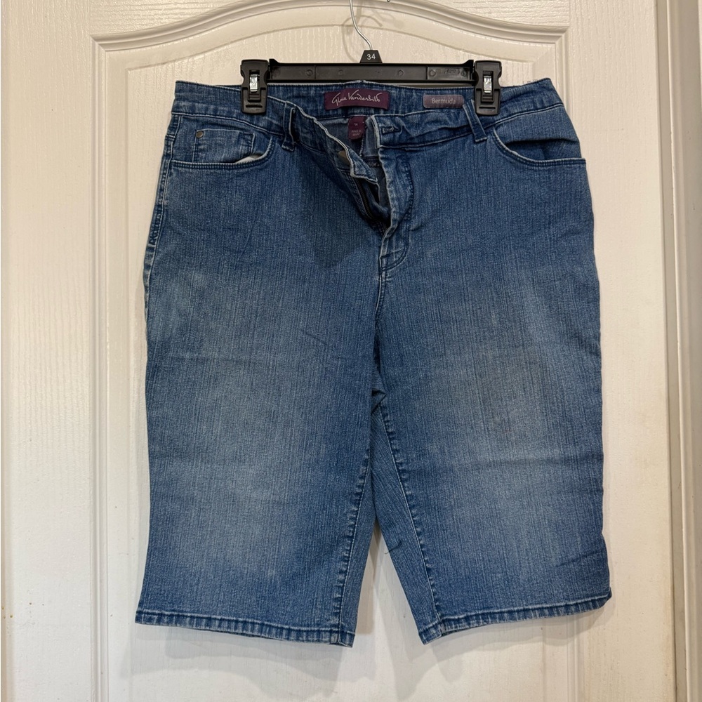 Gloria Vanderbilt Indigo Denim Bermuda Shorts